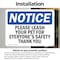 Signmission Please Leash Your Pet For Everyone's Safety, 14 in W x Rectangle, Vinyl Decal OS-2PACK-NS-D-1014-L-17502 - alternate 6